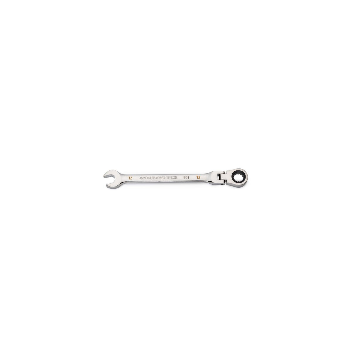 GEARWRENCH 12mm 90-Tooth 12 Point Flex Head Ratcheting Combination Wrench 86712