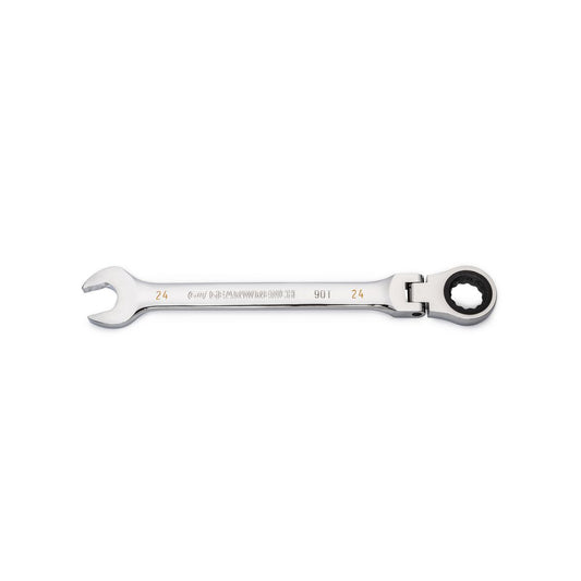 GEARWRENCH 24mm 90-Tooth 12 Point Flex Head Ratcheting Combination Wrench 86724