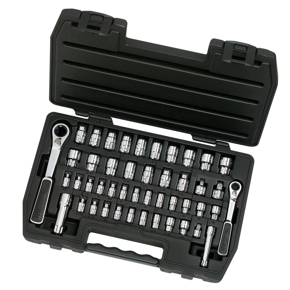 GEARWRENCH 46 Pc. 1/4in & 3/8in Drive Pass-Thru 6 Point SAE & Metric Tool Set 8946
