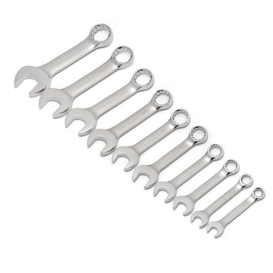 GEARWRENCH 10 Piece 12 Point Stubby Combination SAE Wrench Set 81905
