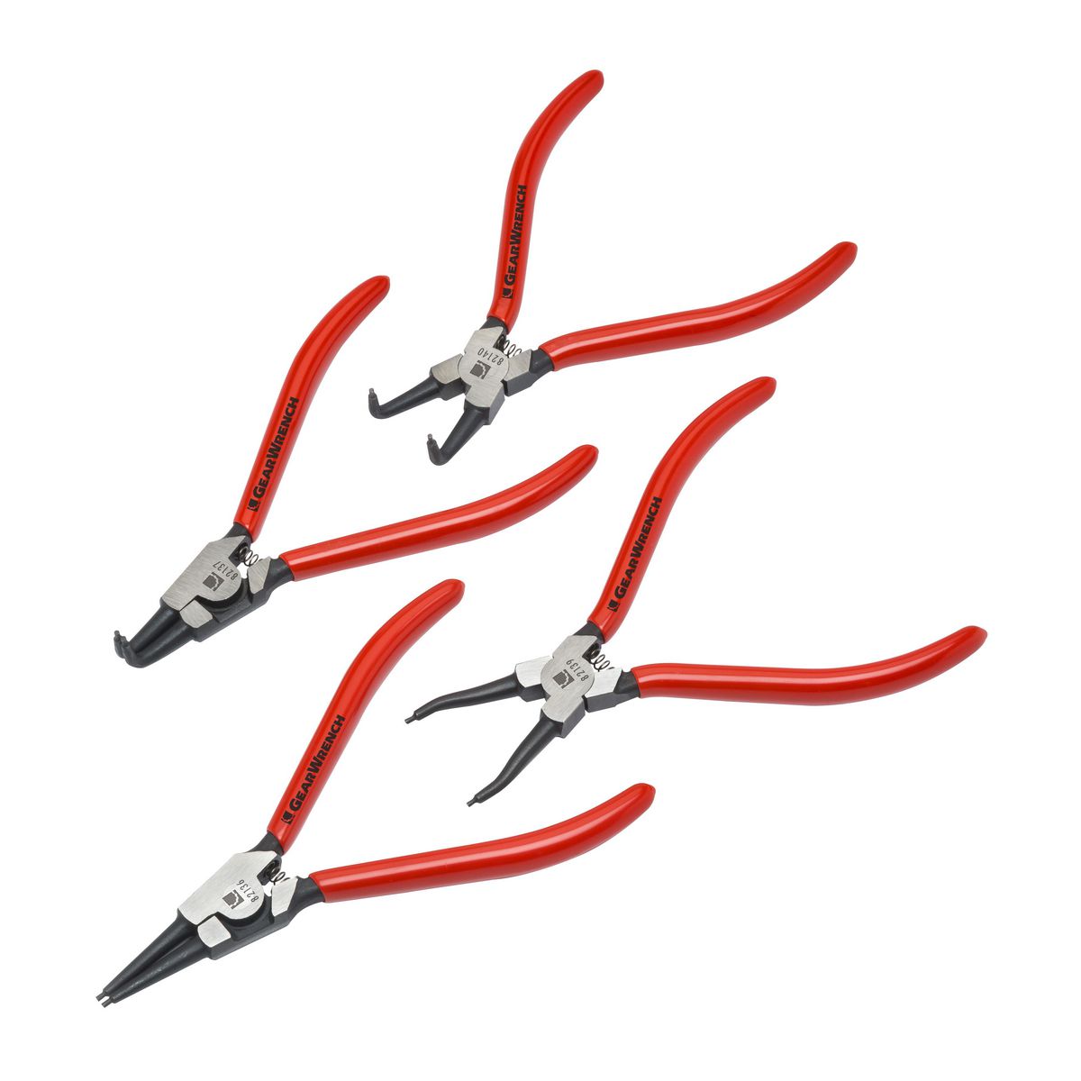 GEARWRENCH 4 Pc. 178mm (7in) Fixed Tip Internal & External Snap Ring Plier Set 82150