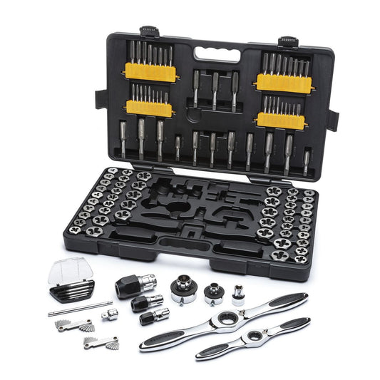 GEARWRENCH 114 Pc. Metric & SAE Ratcheting Tap and Die Set 82812