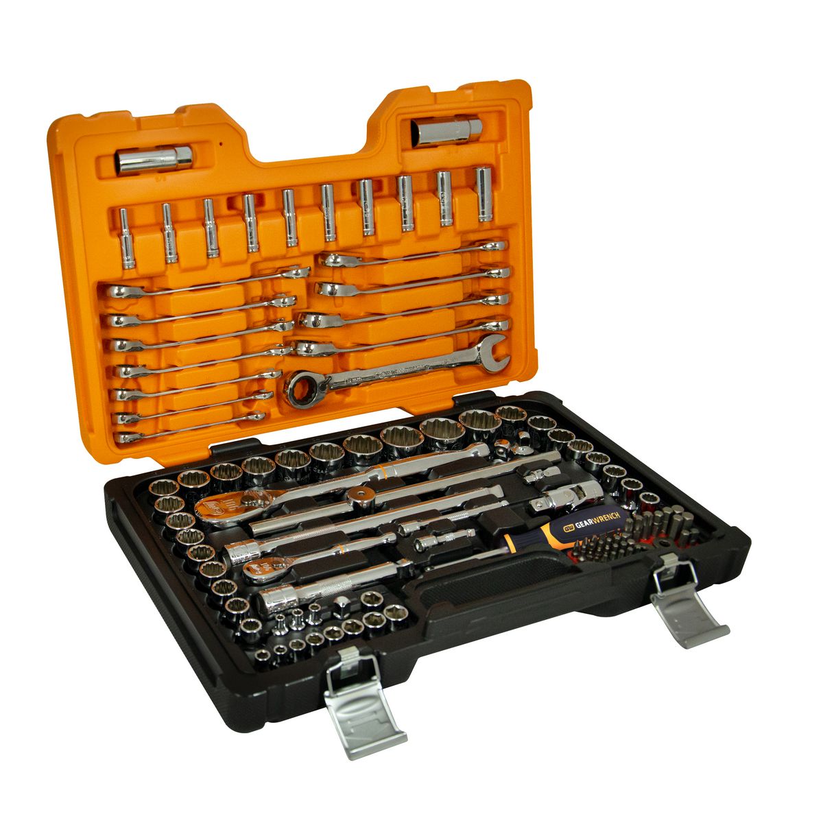 GEARWRENCH 111 Pc. Metric & SAE Socket Set & Reversible Metric Ratcheting Wrenches 83069