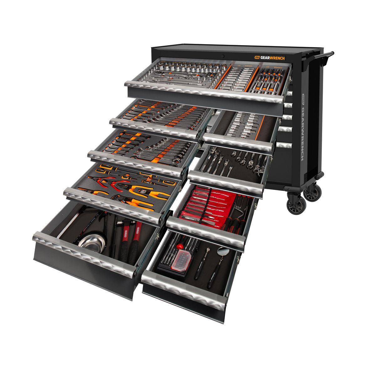 GEARWRENCH 313 Piece Combination Tool Kit + 43in Tool Trolley 77007