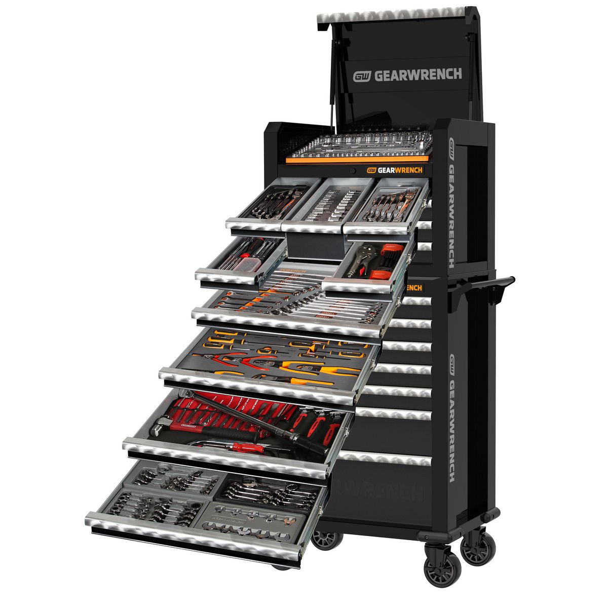 GEARWRENCH 312 Piece Combination Tool Kit + 28 Tool Chest & Trolley 77012