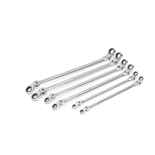 GEARWRENCH 6 Piece 90-Tooth 12 Point Metric GearBox Double Flex Ratcheting Wrench Set 86830