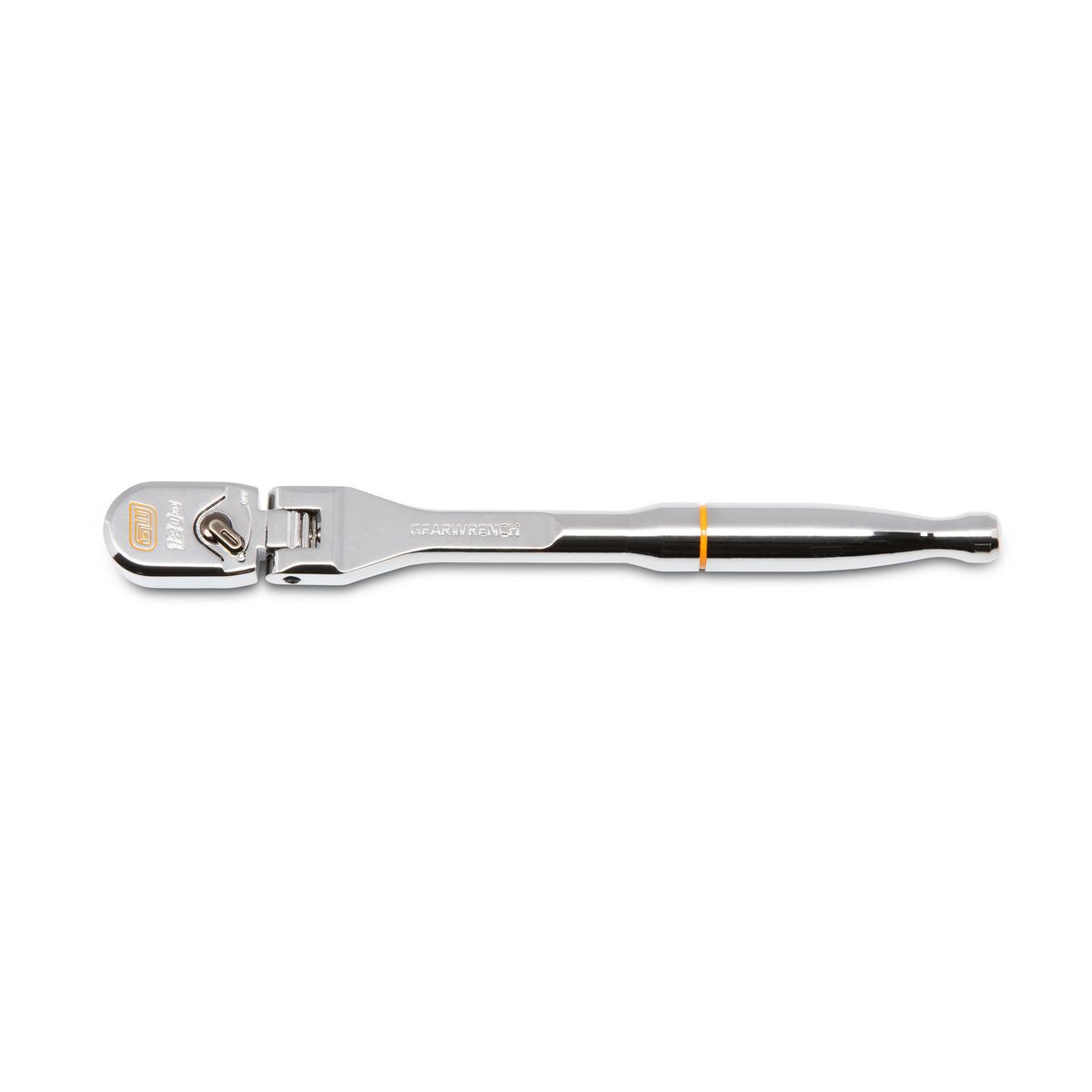 GEARWRENCH 1/4in Drive 120XP Full Polish Chrome Flex Head Teardrop Ratchet 7in 81012XP