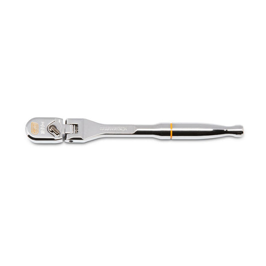 GEARWRENCH 1/4in Drive 120XP Full Polish Chrome Flex Head Teardrop Ratchet 7in 81012XP
