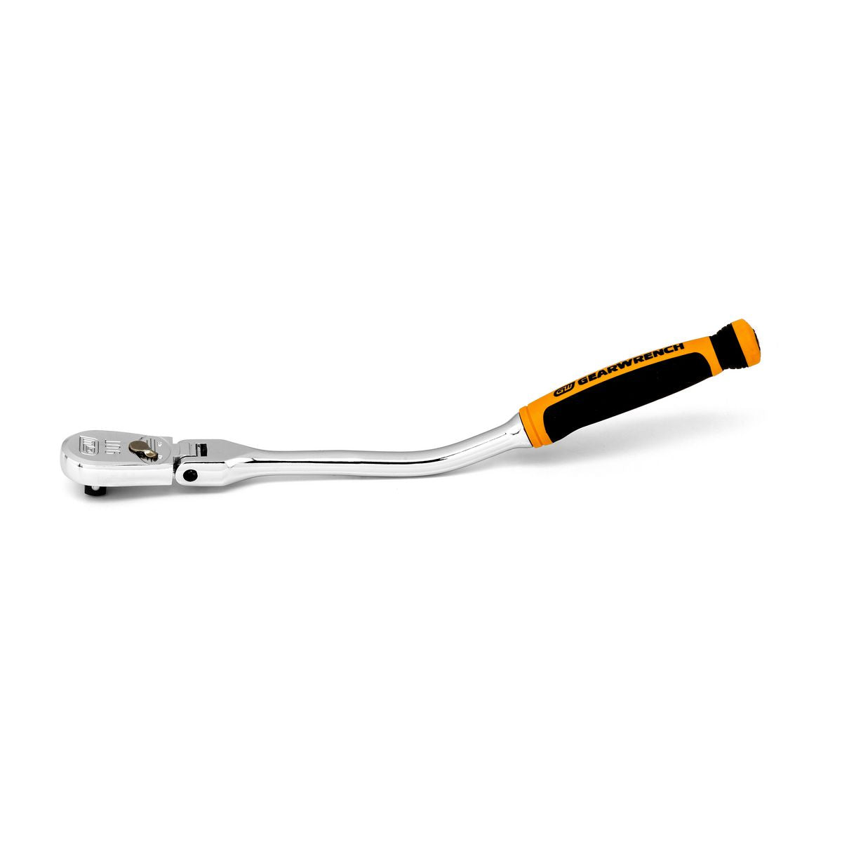 GEARWRENCH 3/8in Drive 90-Tooth Dual Material Offset Flex Head Teardrop Ratchet 311mm (12-1/4in) 81213T