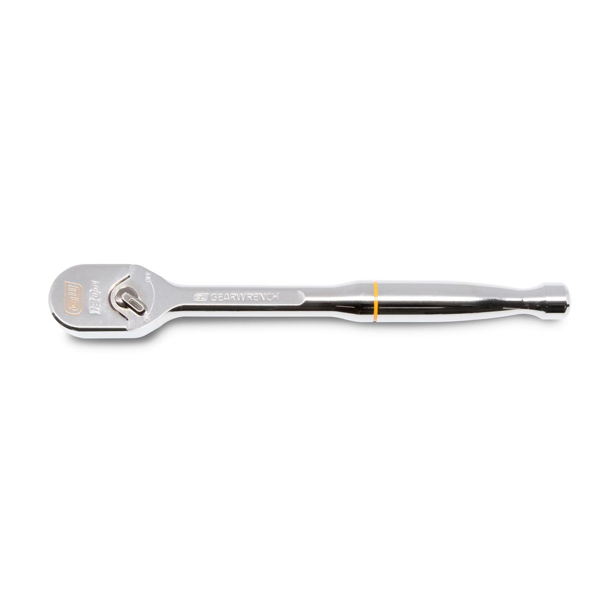 GEARWRENCH 1/2in Drive 120XP Full Polish Chrome Teardrop Ratchet 11in 81304XP