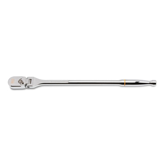 GEARWRENCH 1/2in Drive 120XP Full Polish Chrome Flex Head Teardrop Ratchet 19in 81306XP