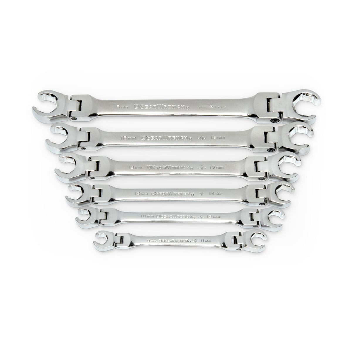 GEARWRENCH 6 Piece Flex Head Flare Nut Metric Wrench Set 81911D