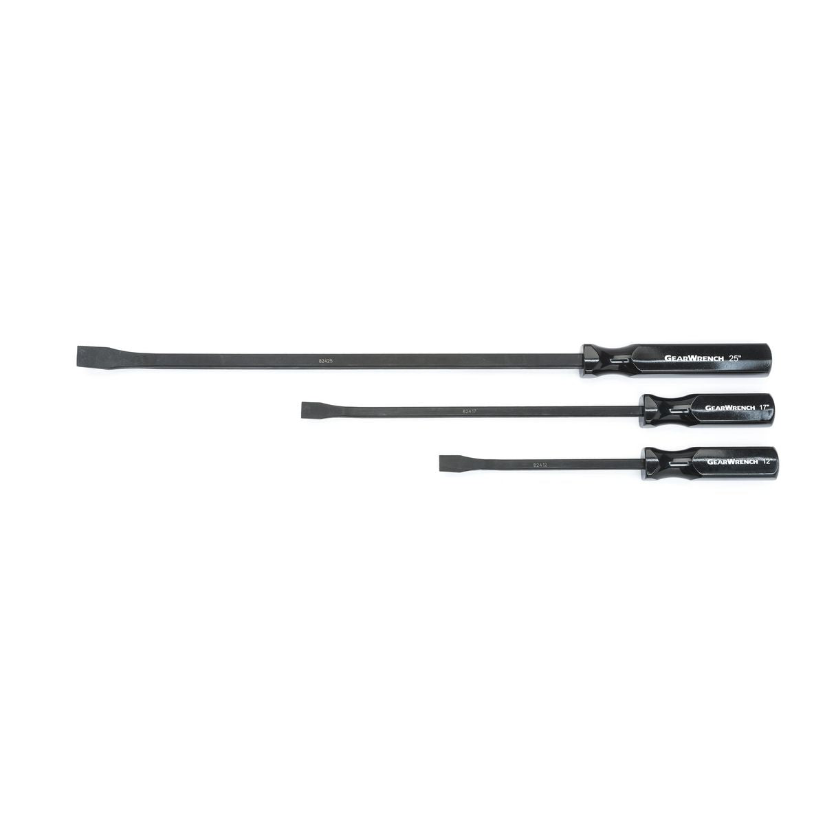 GEARWRENCH 3 Piece Angled Tip Pry Bar Set 12in, 17in & 25in 82403-05