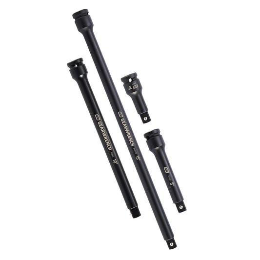 GEARWRENCH 4 Pc. 1/2in Drive Impact Extension Set 3in, 5in, 10in & 15in 84950N
