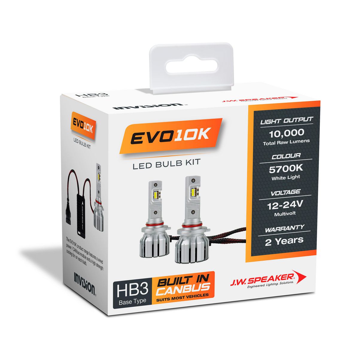 JW Speaker EVO10K HB3 LED Headlight Kit 12V 50W 5700K 5000lm 980005