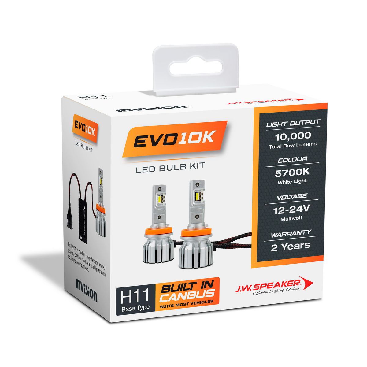 JW Speaker EVO10K H11 LED Headlight Kit 12V 50W 5700K 5000lm 980011