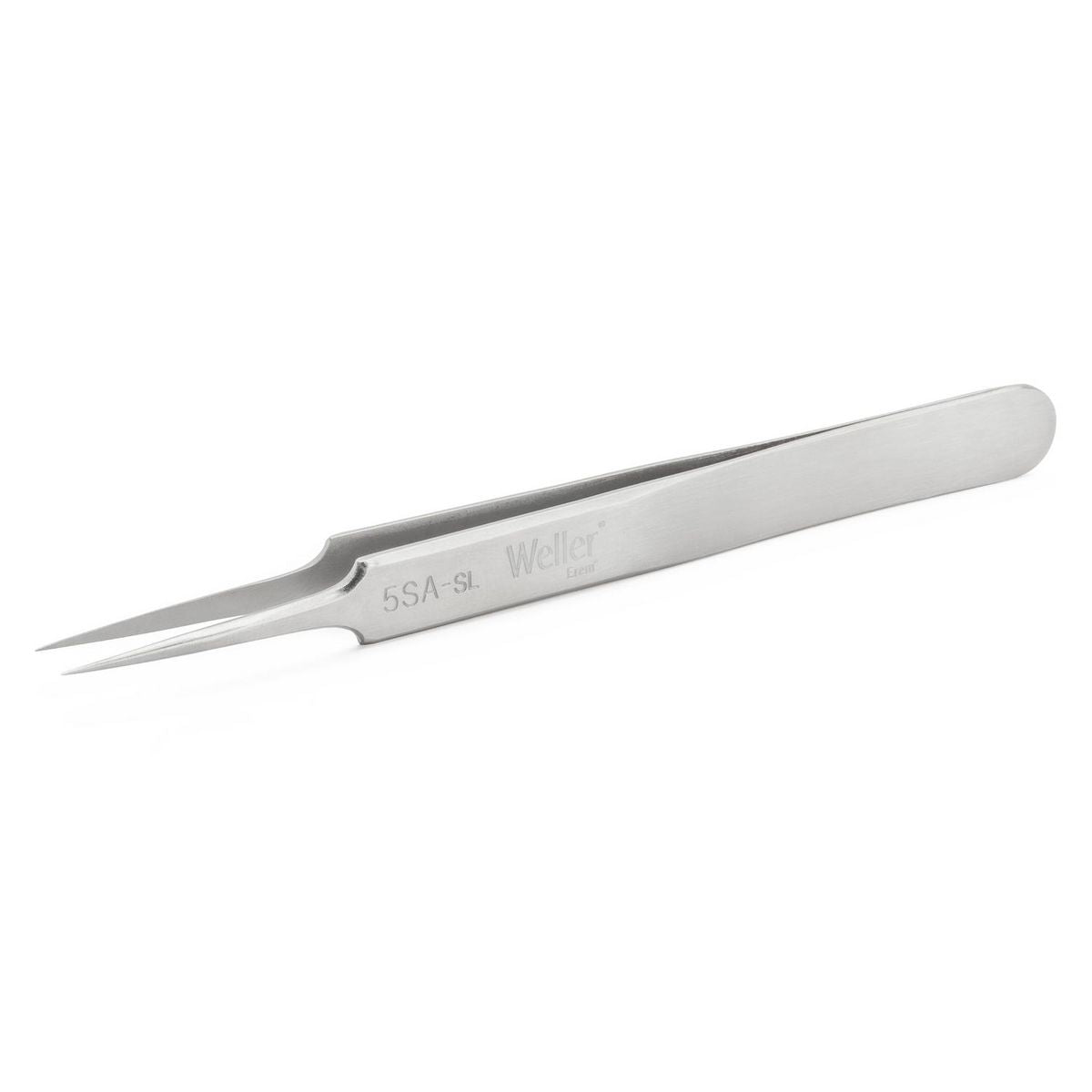 Weller 4-1/4in Straight Very Pointed Tip Precision Tweezers for Very Fine Wires 5SA