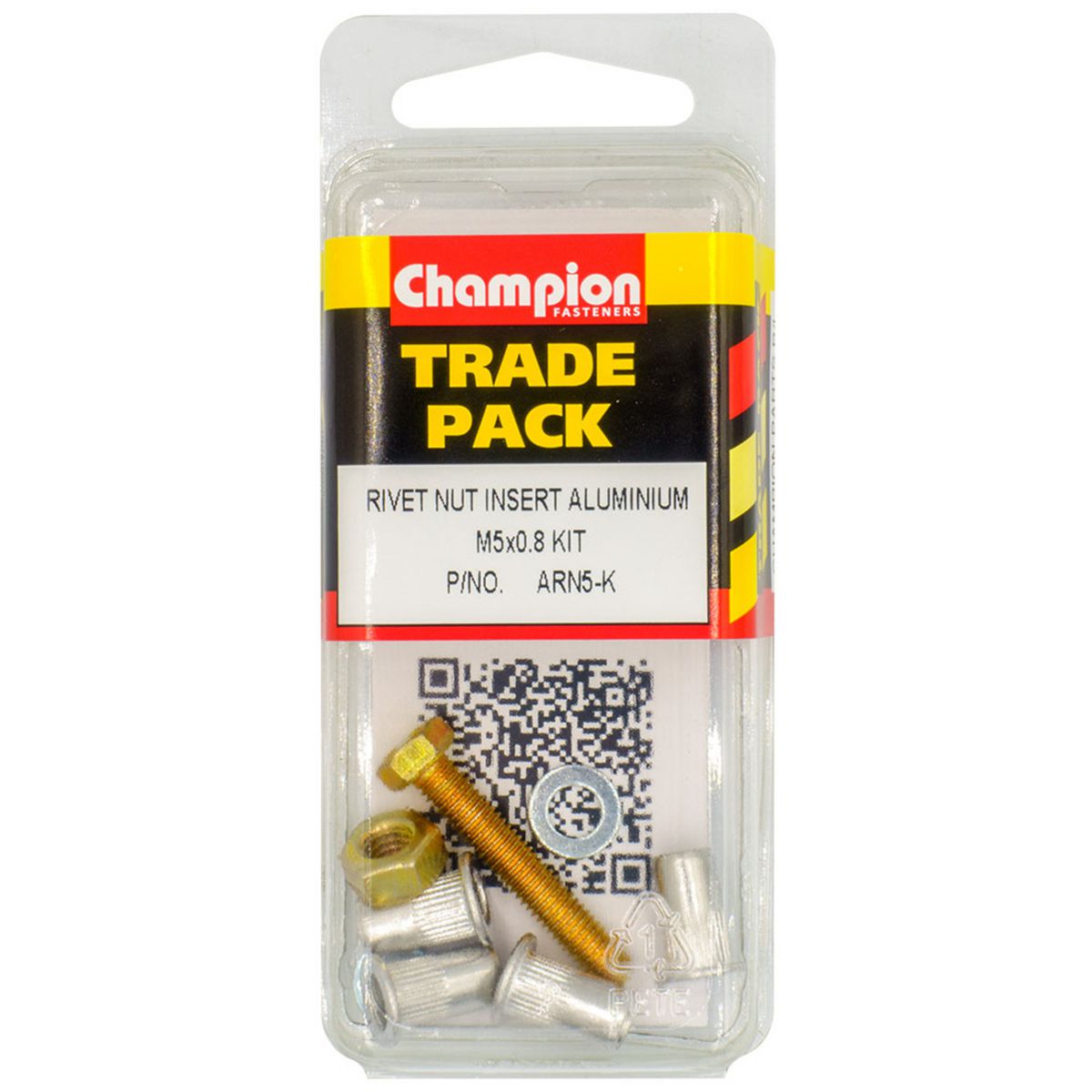 Champion Rivet Nut Insert Aluminium M5X0.8 - Kit ARN5-K