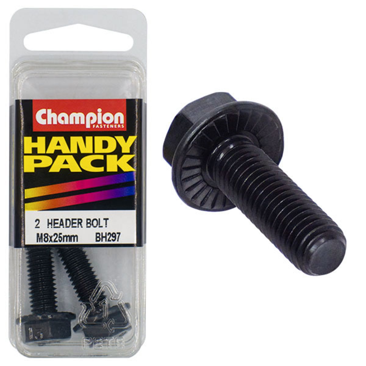 Champion Hex Flanged Header Bolt M8X25mm BH297