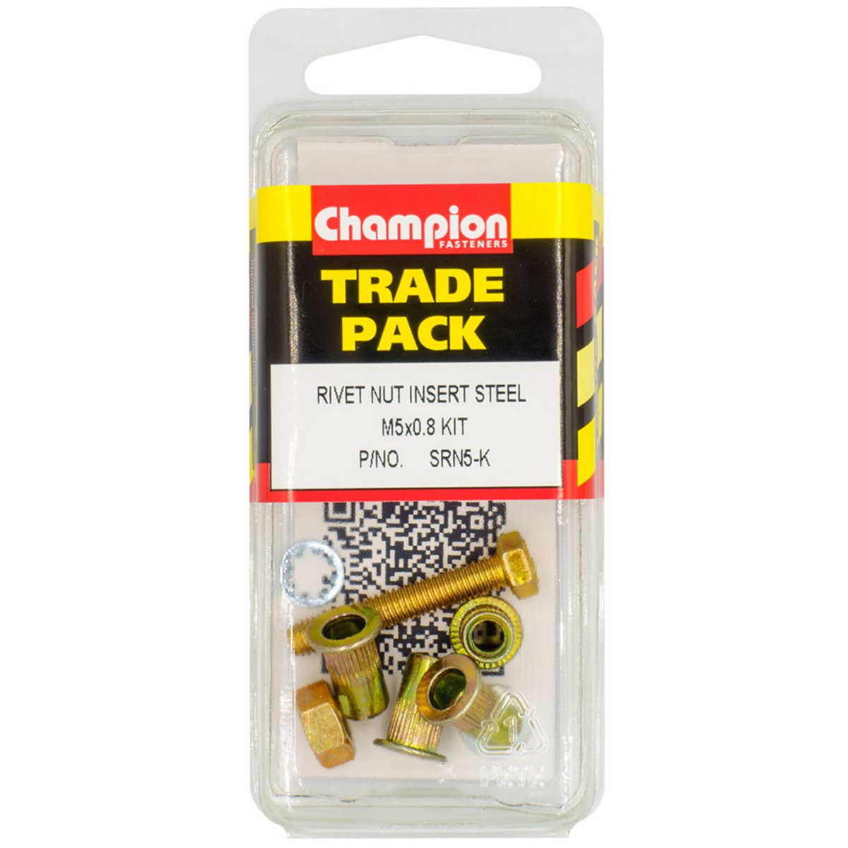 Champion Rivet Nut Insert Steel  M5X0.8 - Kit SRN5-K