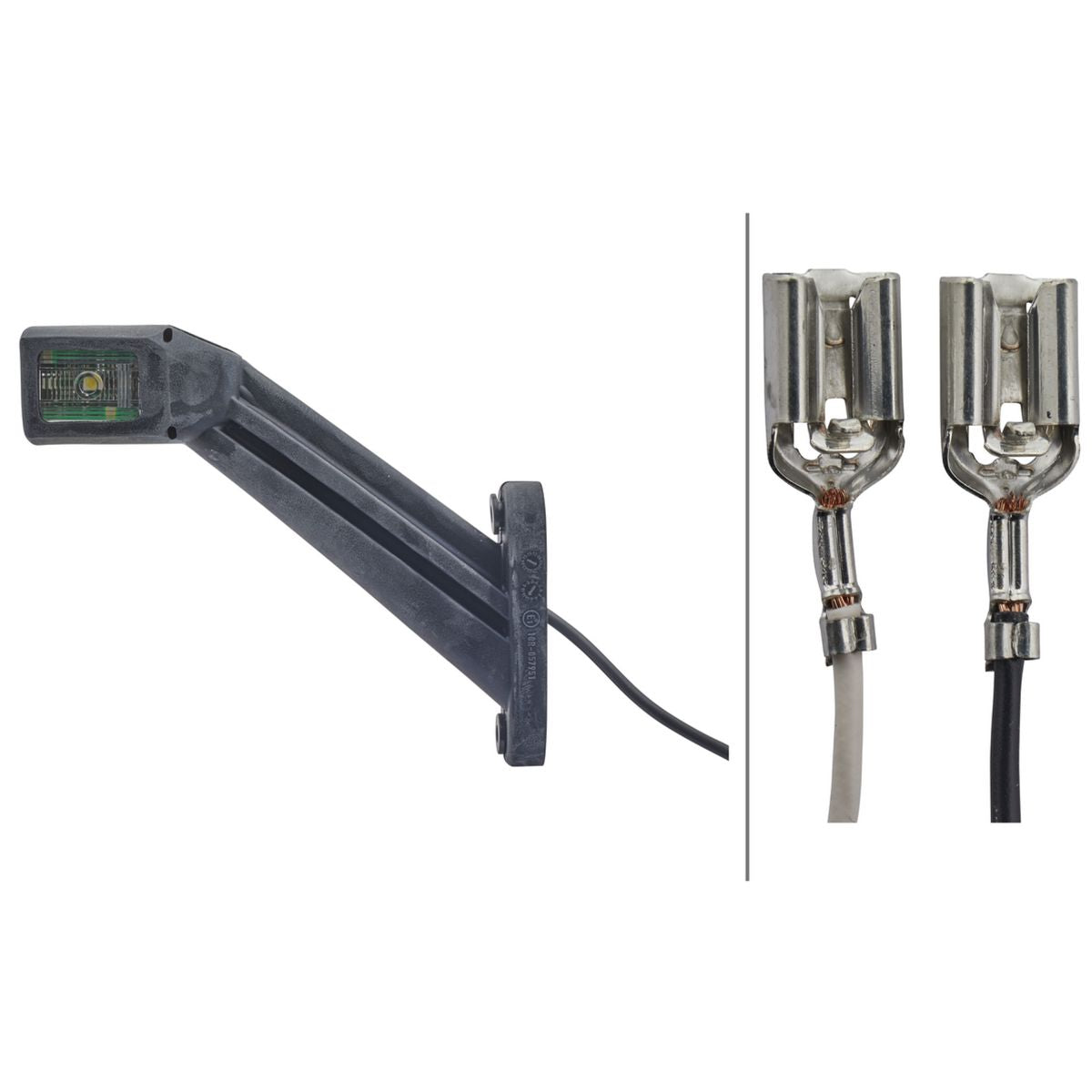 HELLA 12/24V Left Hand Clearance Lamp with Integrated Side Marker Lamp. Surface Mounted Vertical Installation 2XS 011 744-041