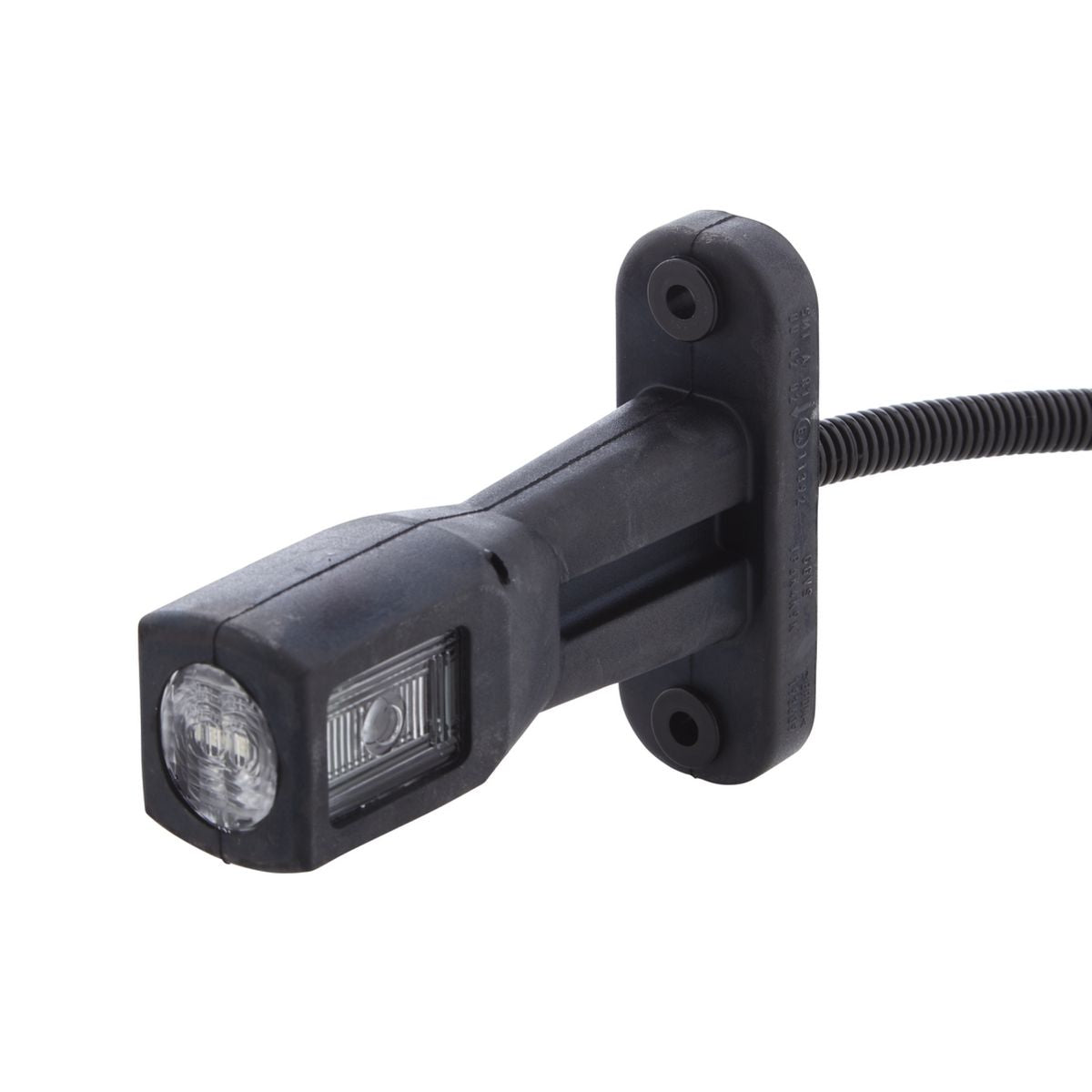 HELLA 12/24V LED Clearance Lamp with Integrated Side Marker Lamp and Rubber Arm for Surface Mounting 2XS 011 768-117