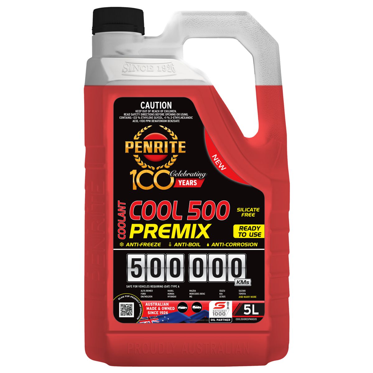 Penrite Red 500,000 KM Coolant PMX  5L COOL500REDPMX005
