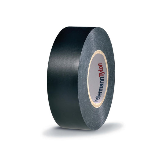 HellermannTyton Electrical tape 20m - 9mm x 0.15mm Black 10 Pack