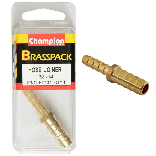 Champion Fasteners 3/8 X 1/4 Brass Hose Joiner Reducer HC137