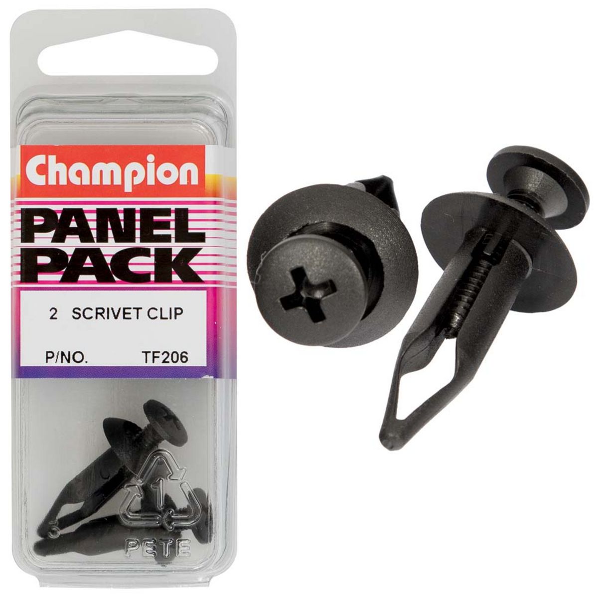 Champion Fasteners Scrivets-Col: Black-Len: 23mm-Hole: 6.4mm-Head: 15mm TF206