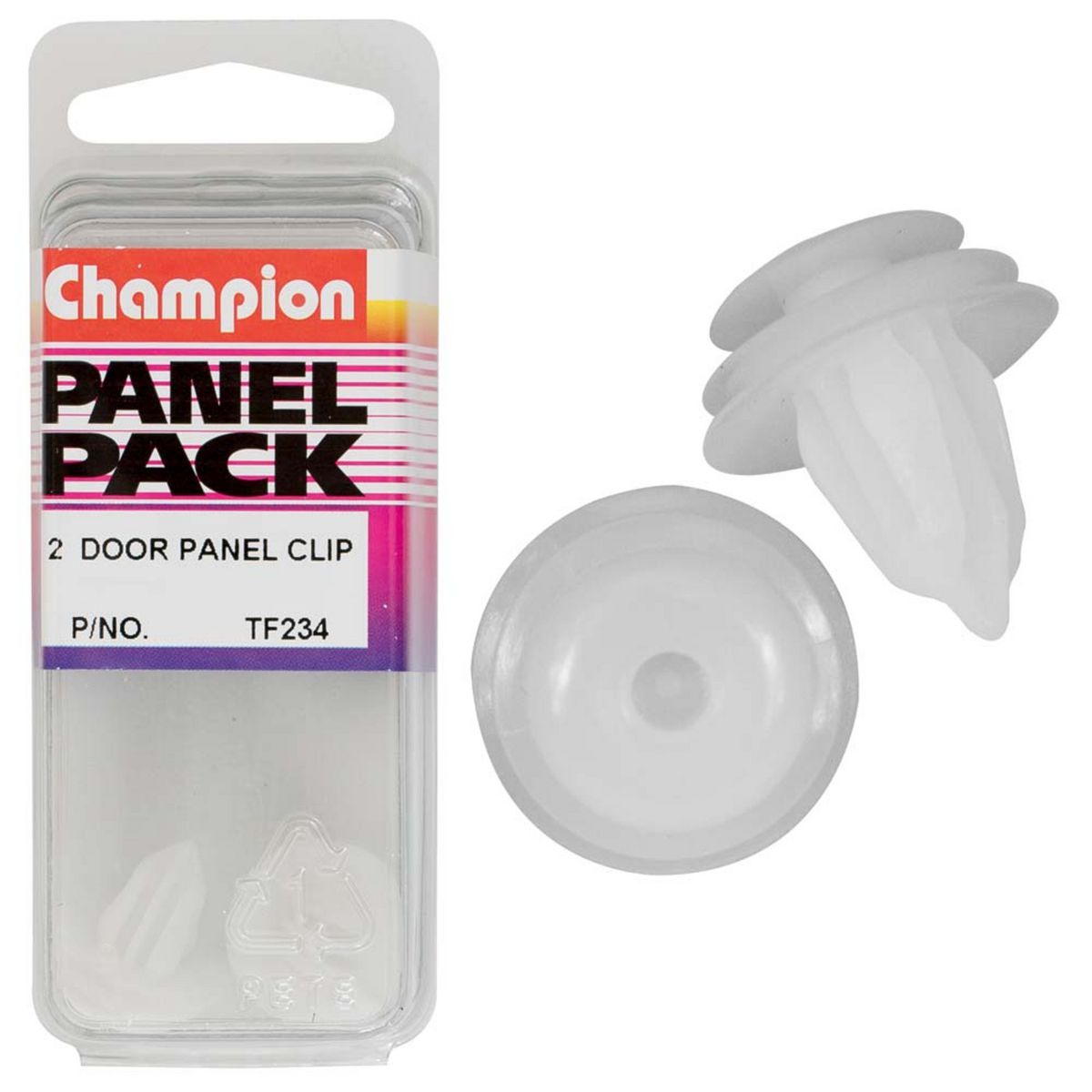 Champion Fasteners Trim Clips-Col: Black-Hole: 9mm-Top Head: 13mm-Mid Head: 16mm-Bottom Head: 18mm TF234