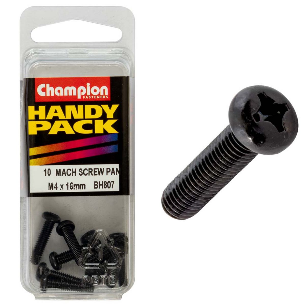 Champion Fasteners M4 X 16mm Black Machine Screws BH807