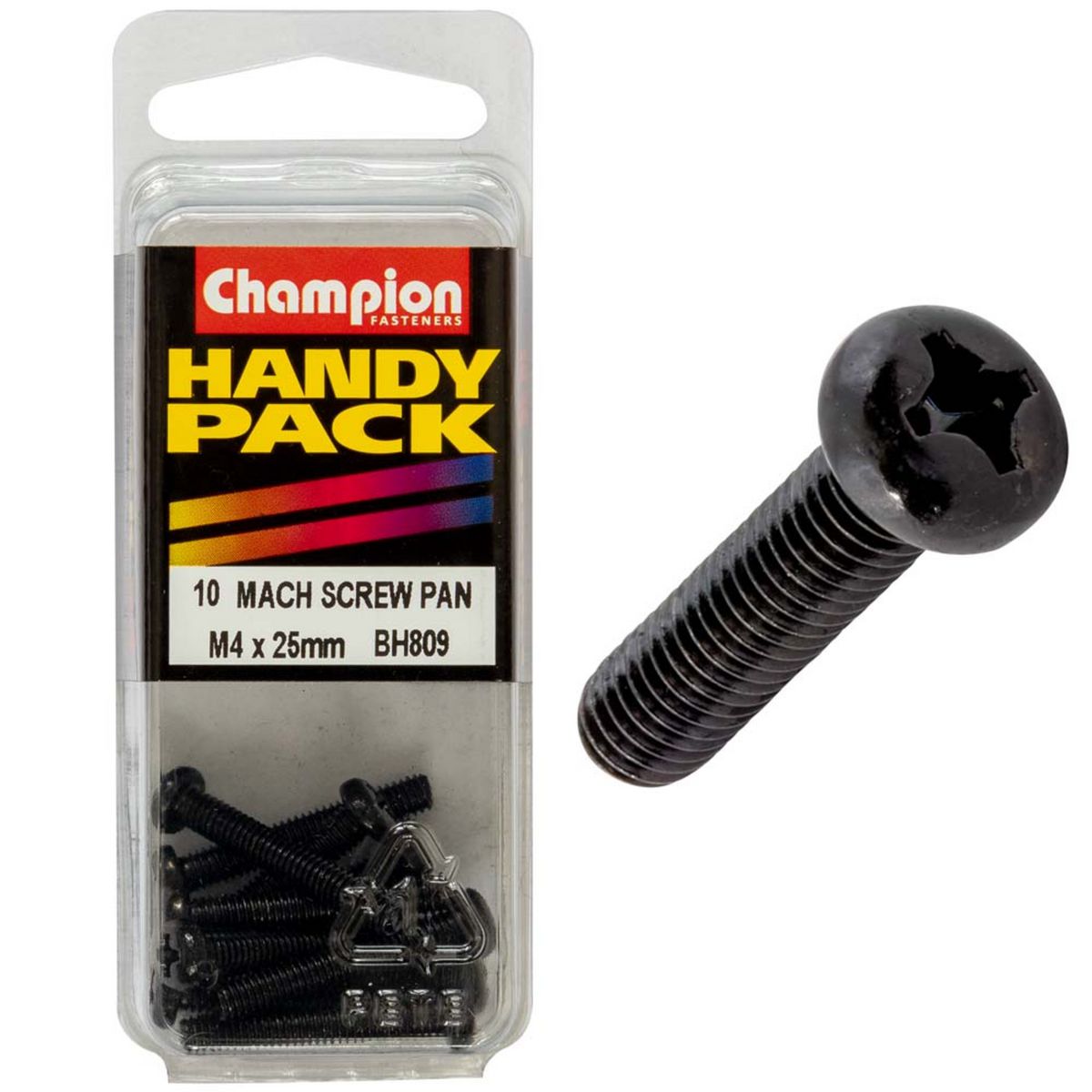 Champion Fasteners M4 X 25Mm Black Machine Screws BH809