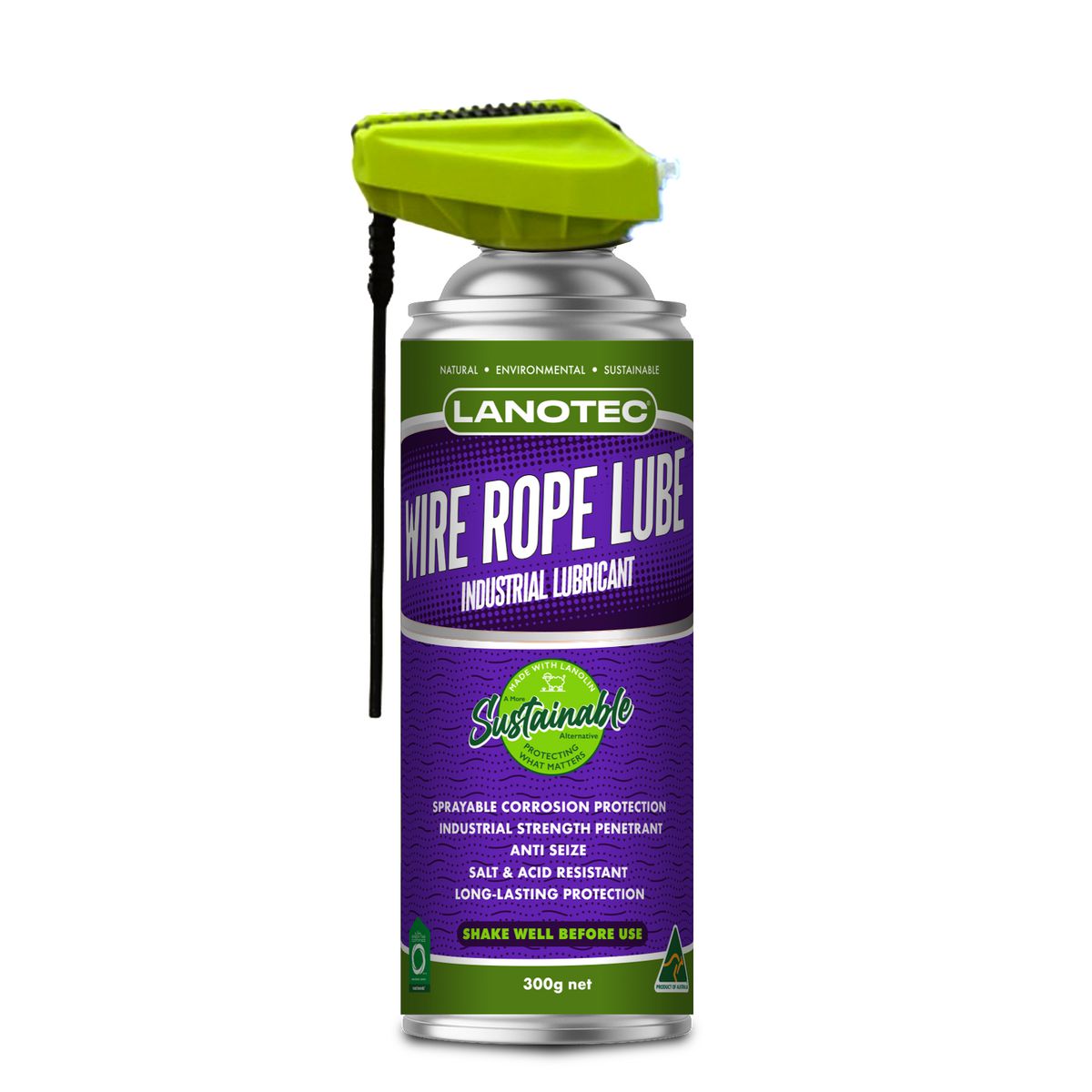 Lanotec Wire Rope Lubricant Non Flammable 300g WRL300