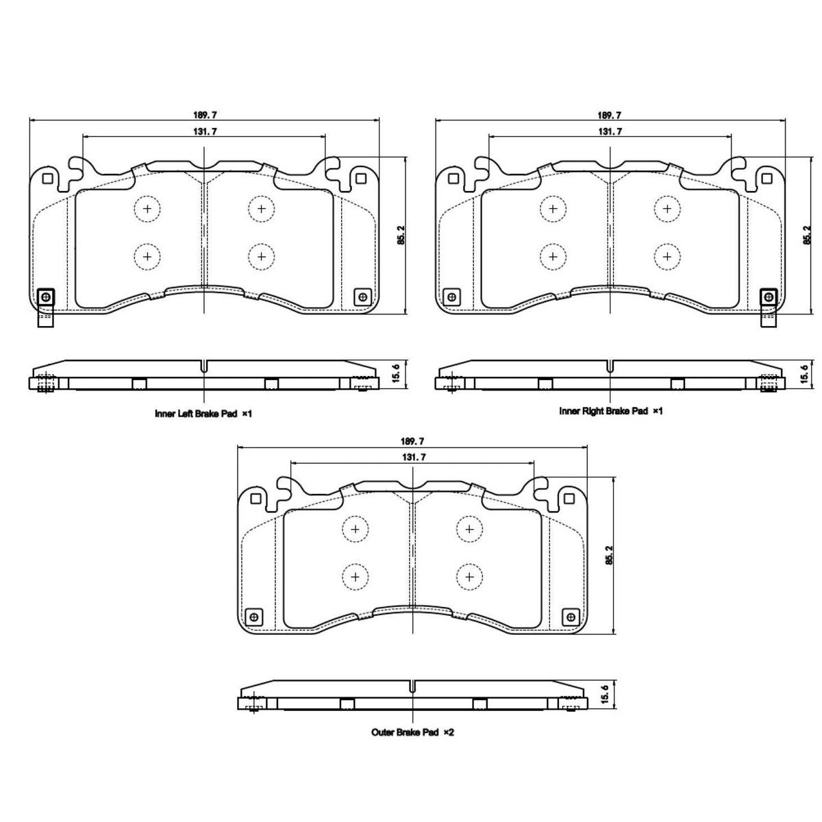 RDA Phantom Ceramic Brake Pad Set RDC2562