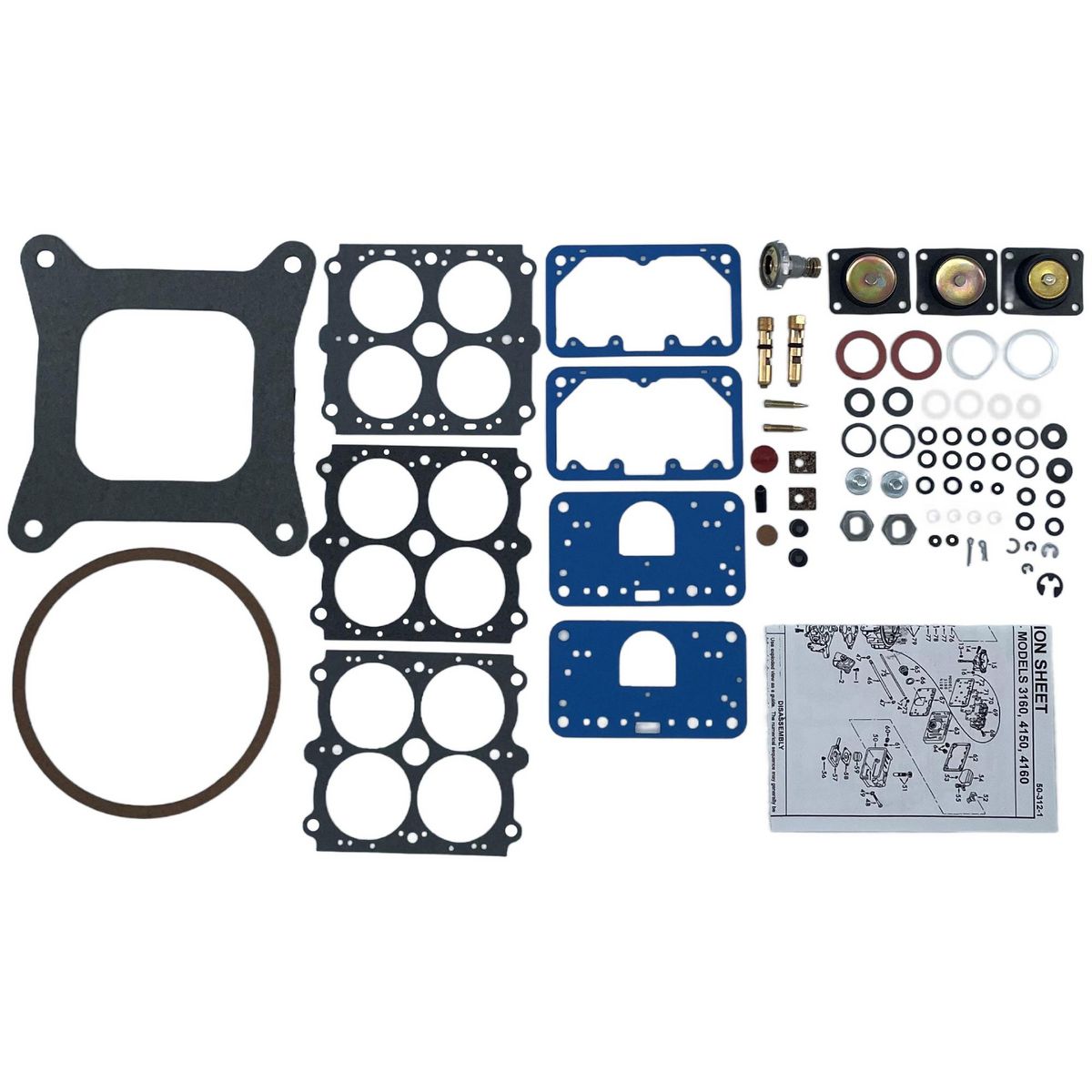 TFI Racing Genuine Carburettor Rebuild Kit Holley Square Bore Double Pump Kit KH10