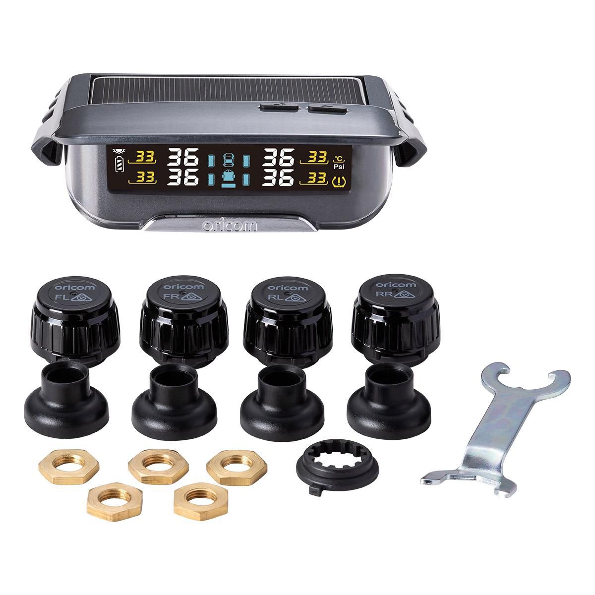 Oricom Tyre Pressure Monitor System App Control Colour Display - 4 External Sensors TPMS10-4E