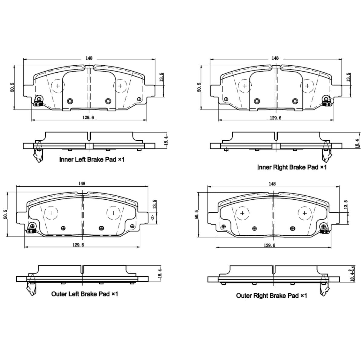 RDA Brakes Phantom Ceramic Pads RDC2885