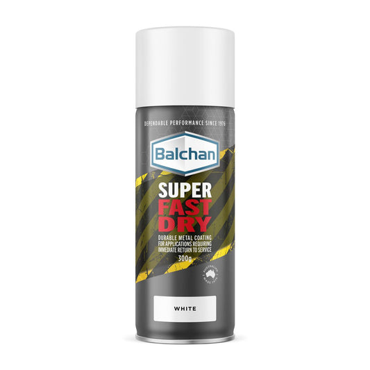 Balchan Super Fast Dry Metal Coating Spray Paint White 300g BAL118001
