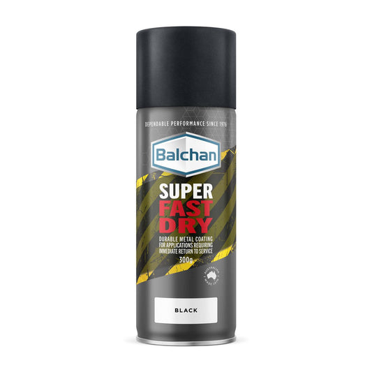 Balchan Super Fast Dry Metal Coating Spray Paint Black 300g BAL118000