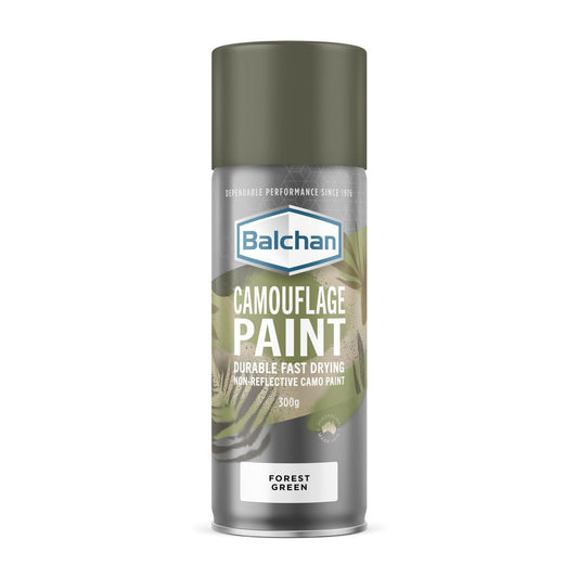 Balchan Camoflouge Fast Drying Non-Reflective Spray Paint Forest Green 300g BAL118054