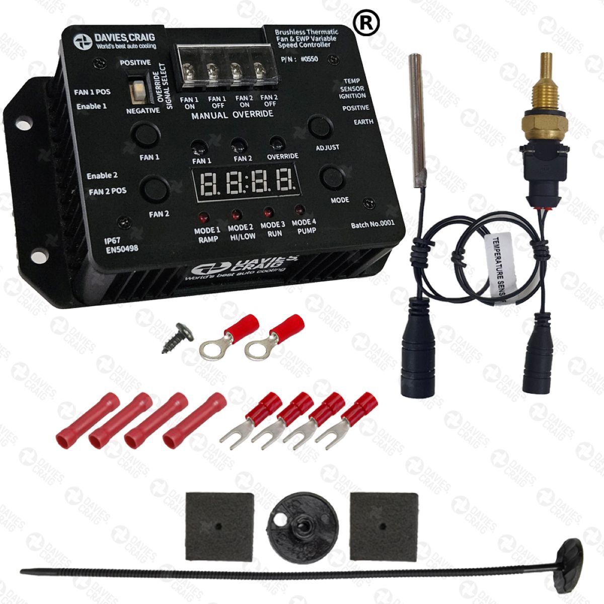 Davies Craig Brushless Variable Speed Fan & EWP Controller - with 1/4in NPT Sensor 550