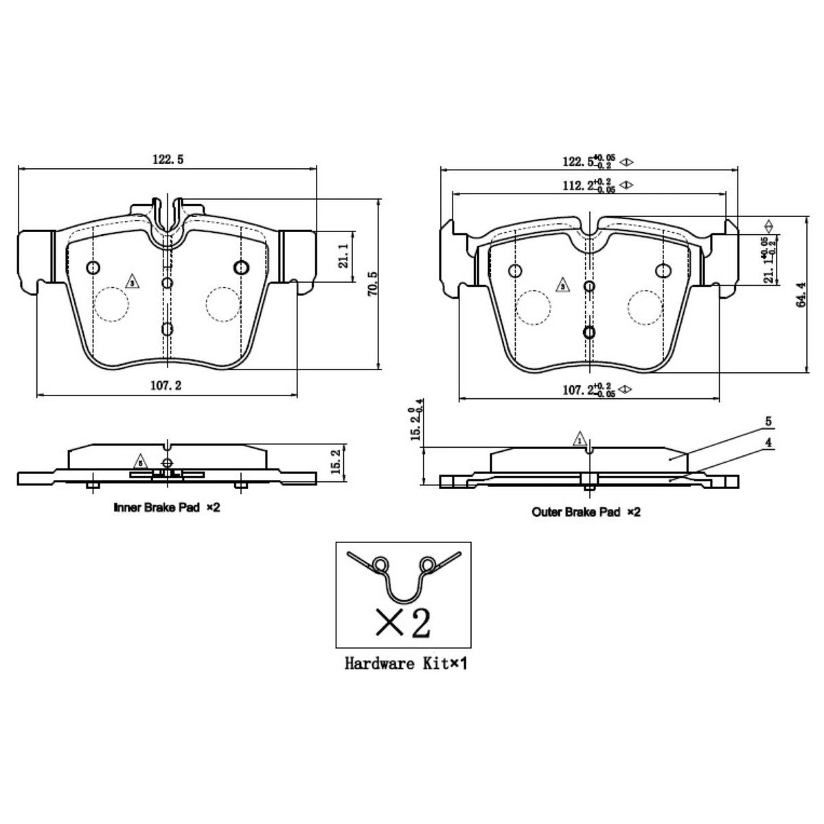 RDA Brakes Extreme Heavy Duty Brake Pad Set RDX5020SM