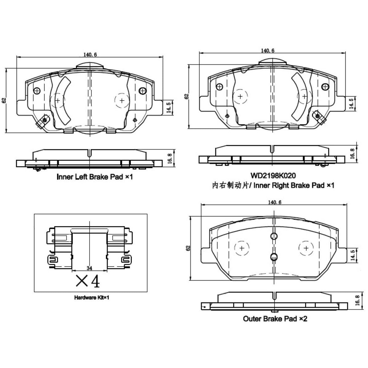 RDA Brakes Extreme Heavy Duty Brake Pad Set RDX5022SM