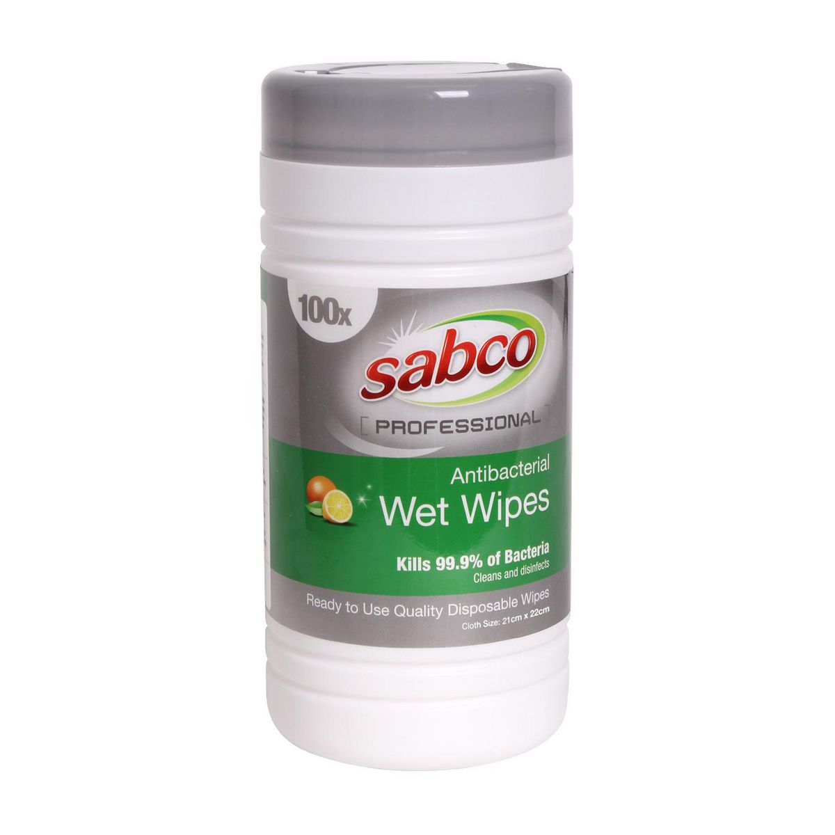 Sabco Pro Antibacterial Wet Wipes 100 Pack