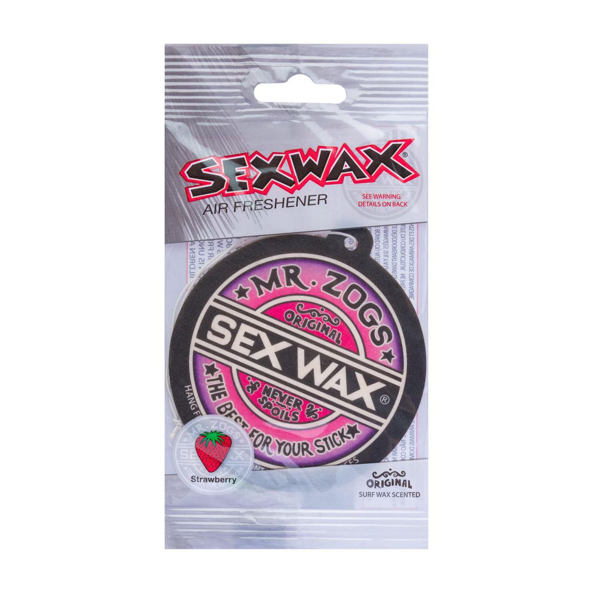Sexwax Hanging Air Freshener - Strawberry 1pk ZM09STWB