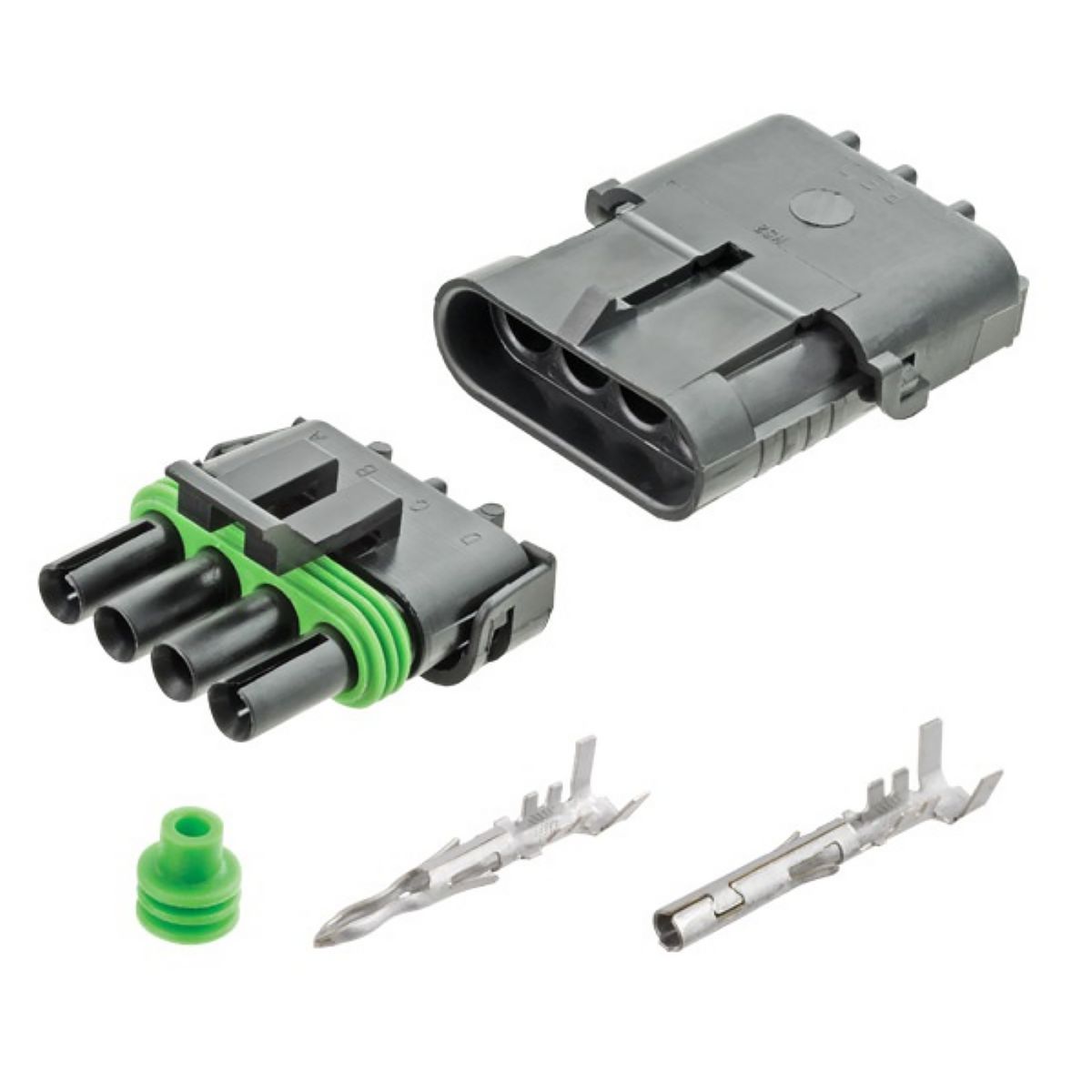 DEUTSCH 4 Way Weather Pack Connector Kit 2Pk P-WP4/2