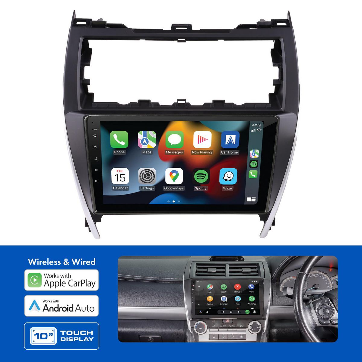 Aerpro 10 Inch Multimedia Receiver To Suit Toyota Camry (2012-2017) AMATO44