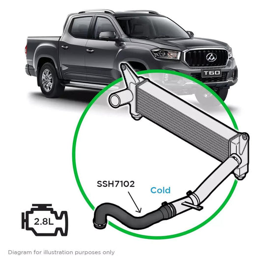 Saas Silicone Intercooler Pipe LDV T60 17-21 Cold Side SSH7102