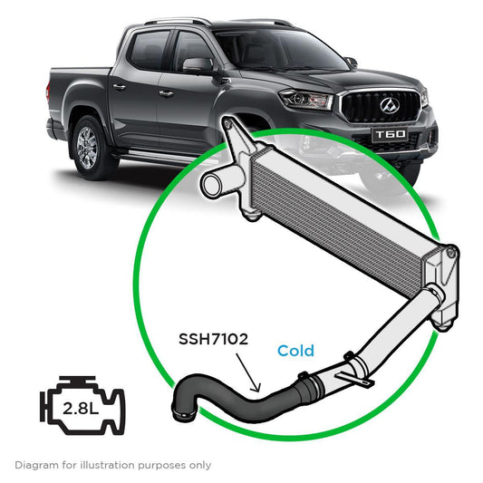 Saas Silicone Intercooler Pipe LDV T60 17-21 Cold Side SSH7102